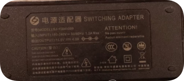 *Brand NEW*Suitable for Shengji SJ-15040009 Power Adapter 15V4A Power Cord Charger Power